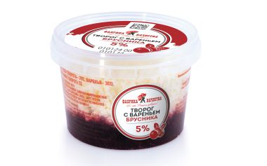 Творог с вареньем Брусника